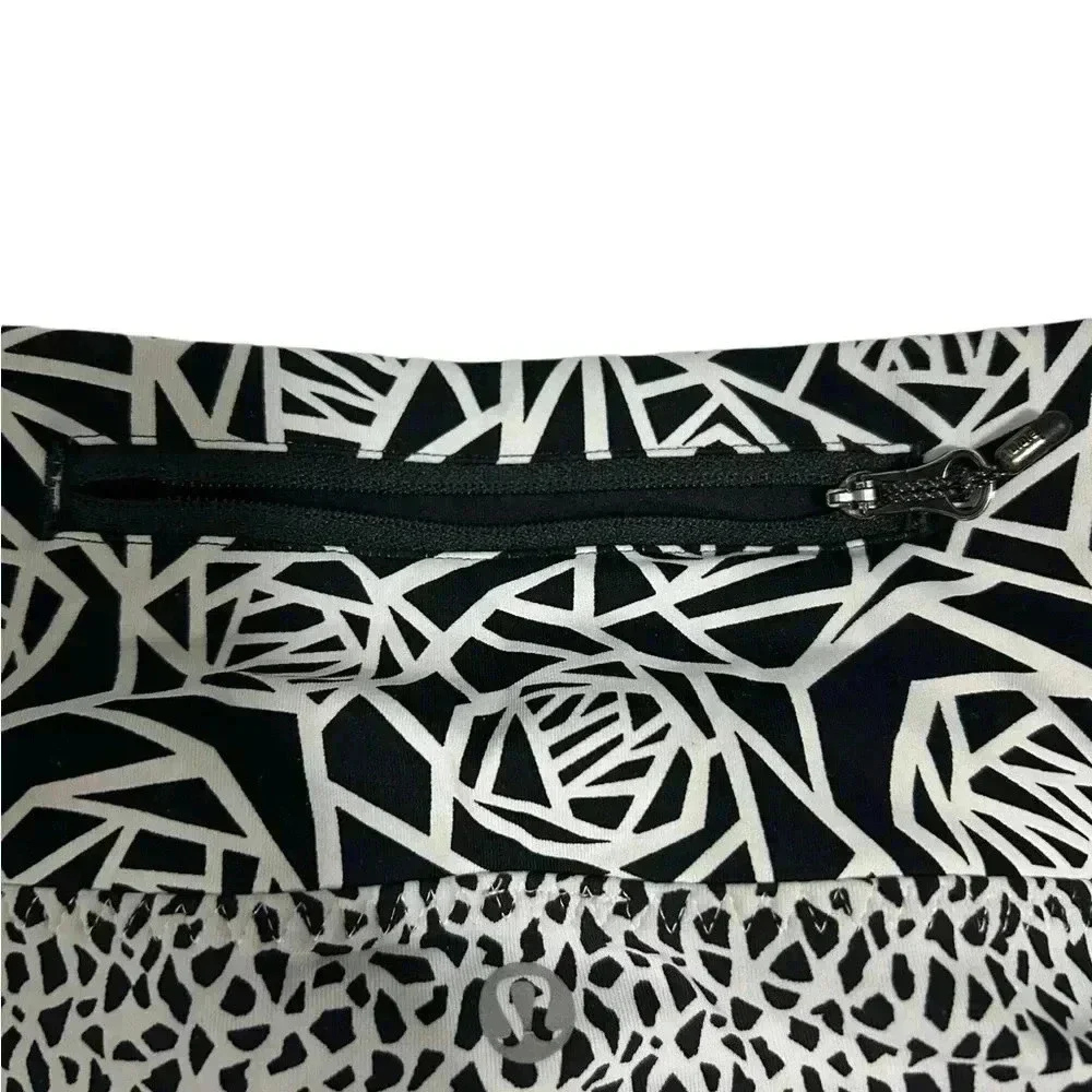 Lululemon Real Quick Tight Miss Mosaic White / Posey Black White, Luxtreme® 2
